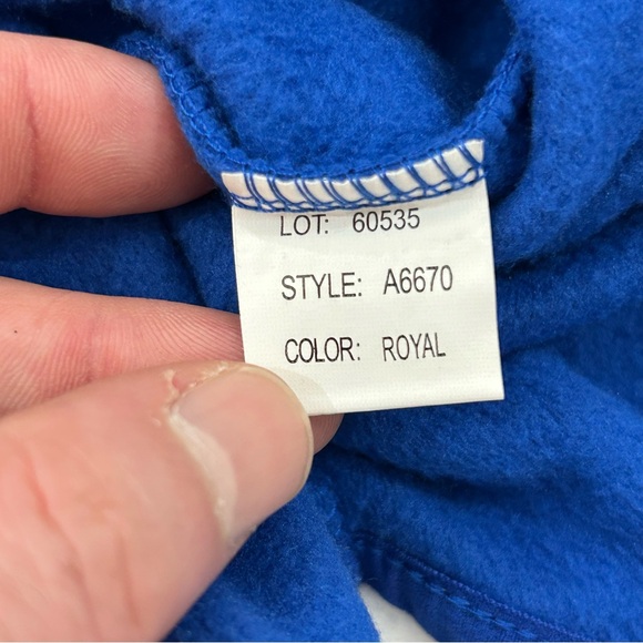 Majestic Baseball Dodgers Blue Poly Tech Fleece Pullover Long Sleeve Shirt MLB - Picture 5 of 13